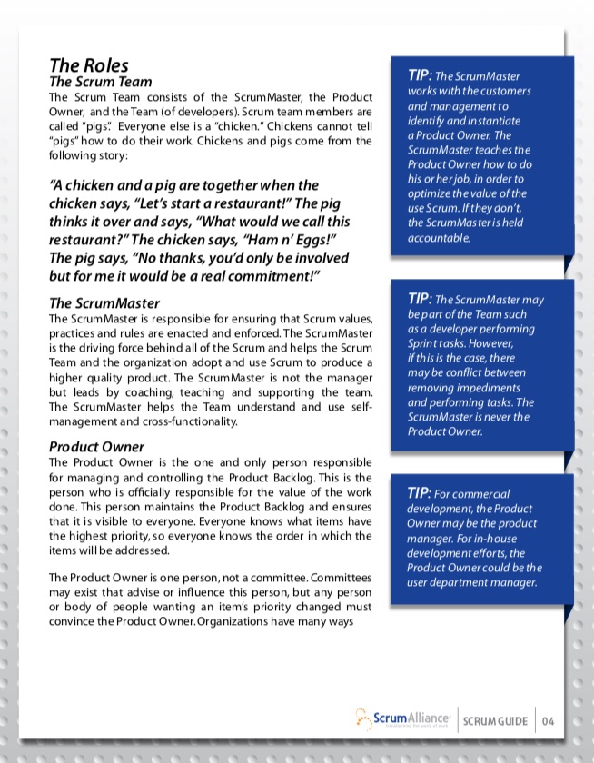 Scrum Guide 2010 Excerpt